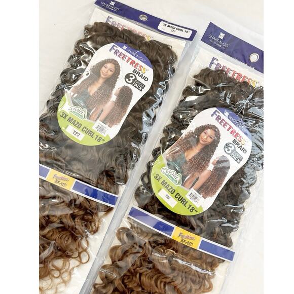 New Freetress 3X MAZO Curl 18” Synthetic Braiding Hair – Color T27 - Picture 1 of 2